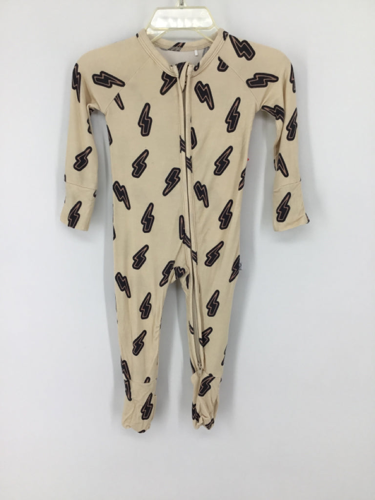One Little Love Co. Child Size 0-3 Months Tan Print Pajamas - boys