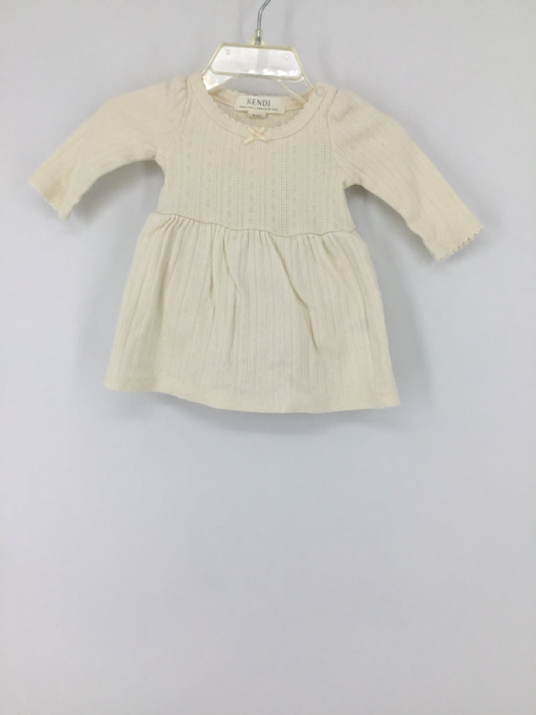Kendi Child Size 0-3 Months Cream Dress - girls