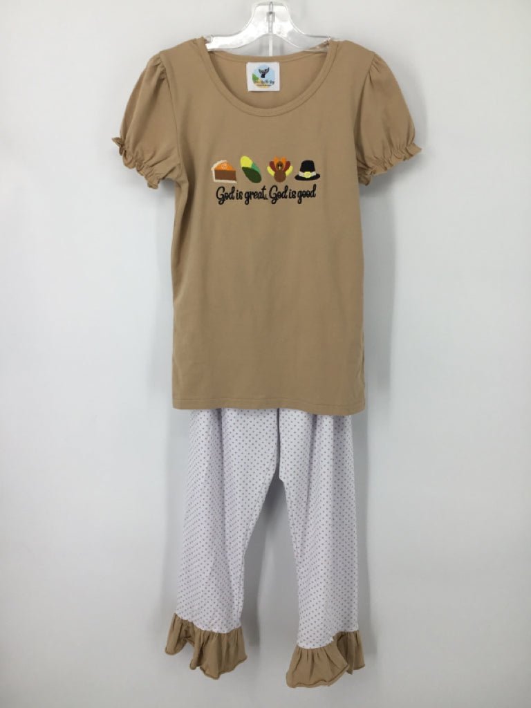Down By the Bay Child Size 10 Tan Thanksgiving Outfit