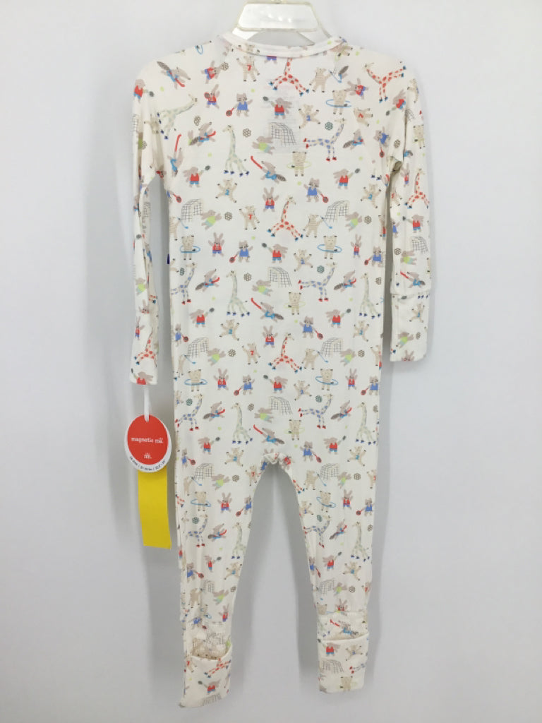 Magnetic Me Child Size 18-24 Months White Pajamas - girls