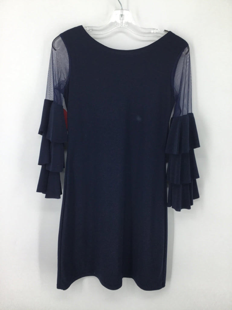 Un Deux Trois Child Size 12 Navy Dress - girls