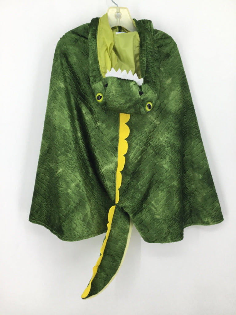 Great Pretenders Child Size 4 Green T-Rex Hooded Halloween Cape