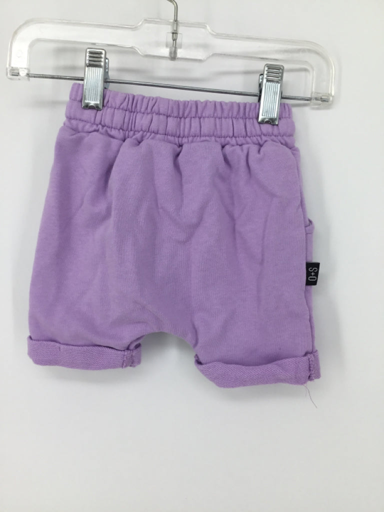 Olive + Scout Child Size 12-18 Months Purple Shorts - girls