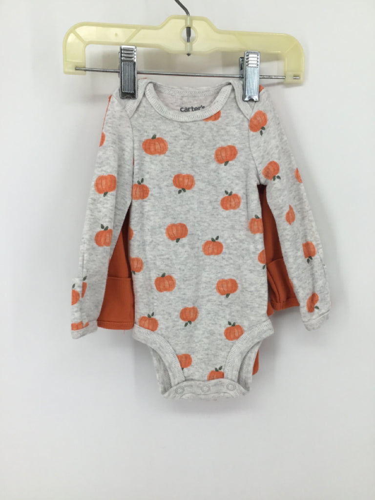 Just One You Made by Carters Child Size Newborn Gray Halloween Onesie Set of 2