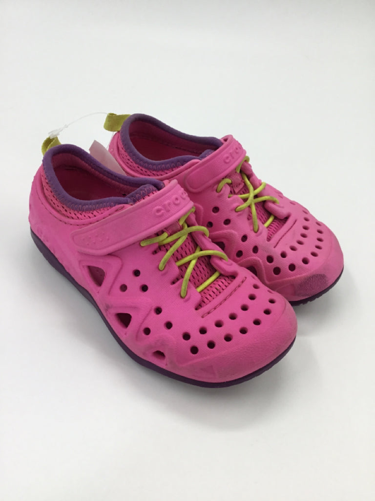 Crocs Child Size 11 Pink Sandals/Flip Flops
