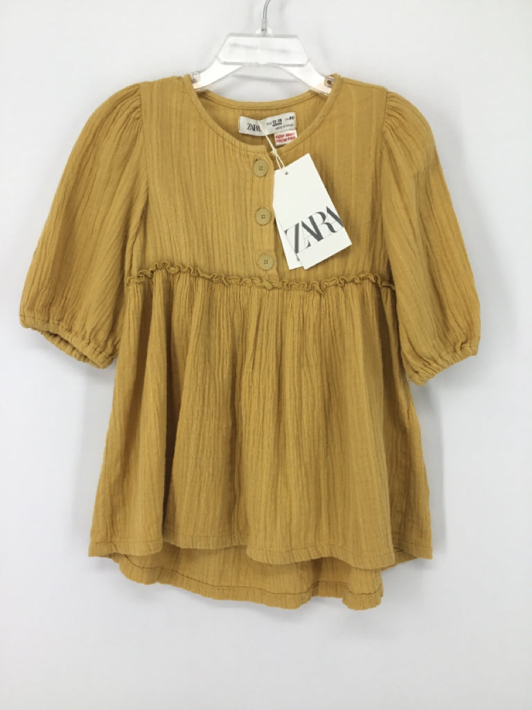 Zara Child Size 12-18 Months Yellow Dress - girls