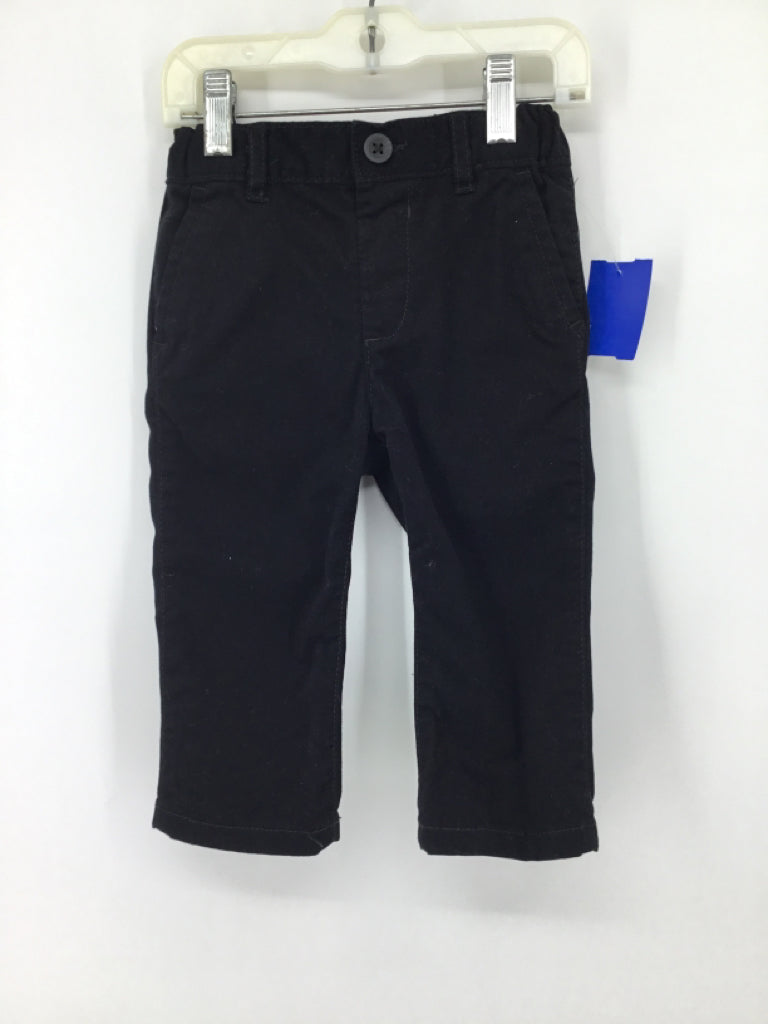 Childrens Place Child Size 12-18 Months Black Solid Pants - boys