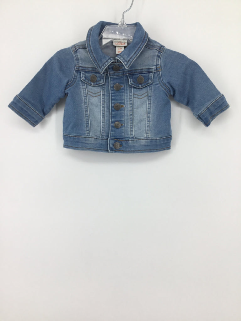 Cat & Jack Child Size 0-3 Months Blue Solid Jacket - boys