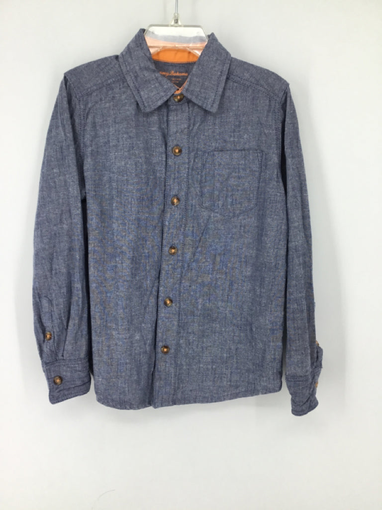 Tommy Bahama Child Size 5 Blue Solid Shirt - boys