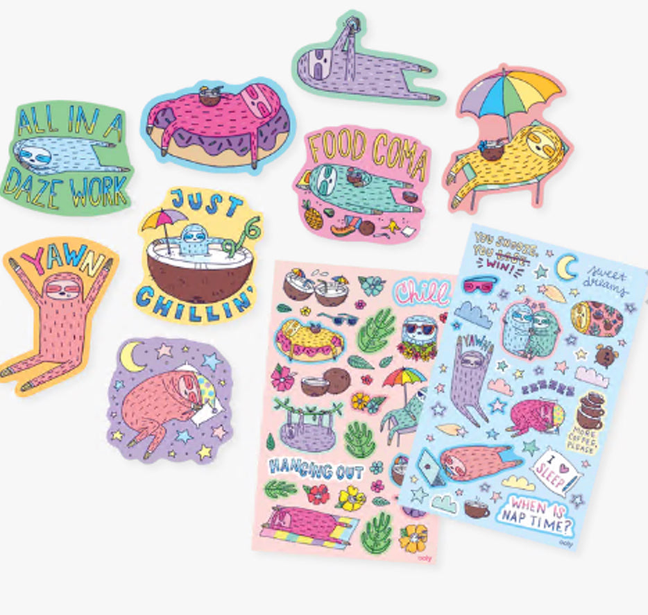 Ooly - Sleepy Sloths Scented Scratch Stickers