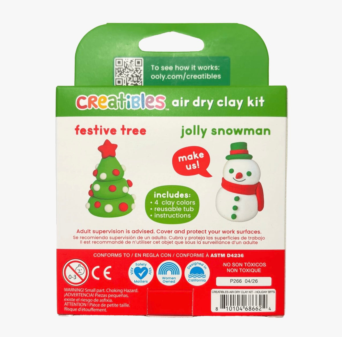Ooly - Creatibles Air Dry Clay Kit (Holiday BFF's)