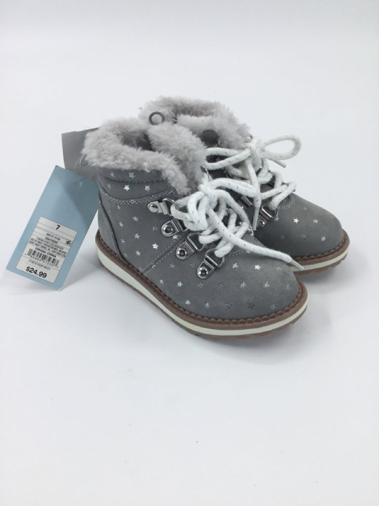 Cat & Jack Child Size 7 Toddler Silver Boots