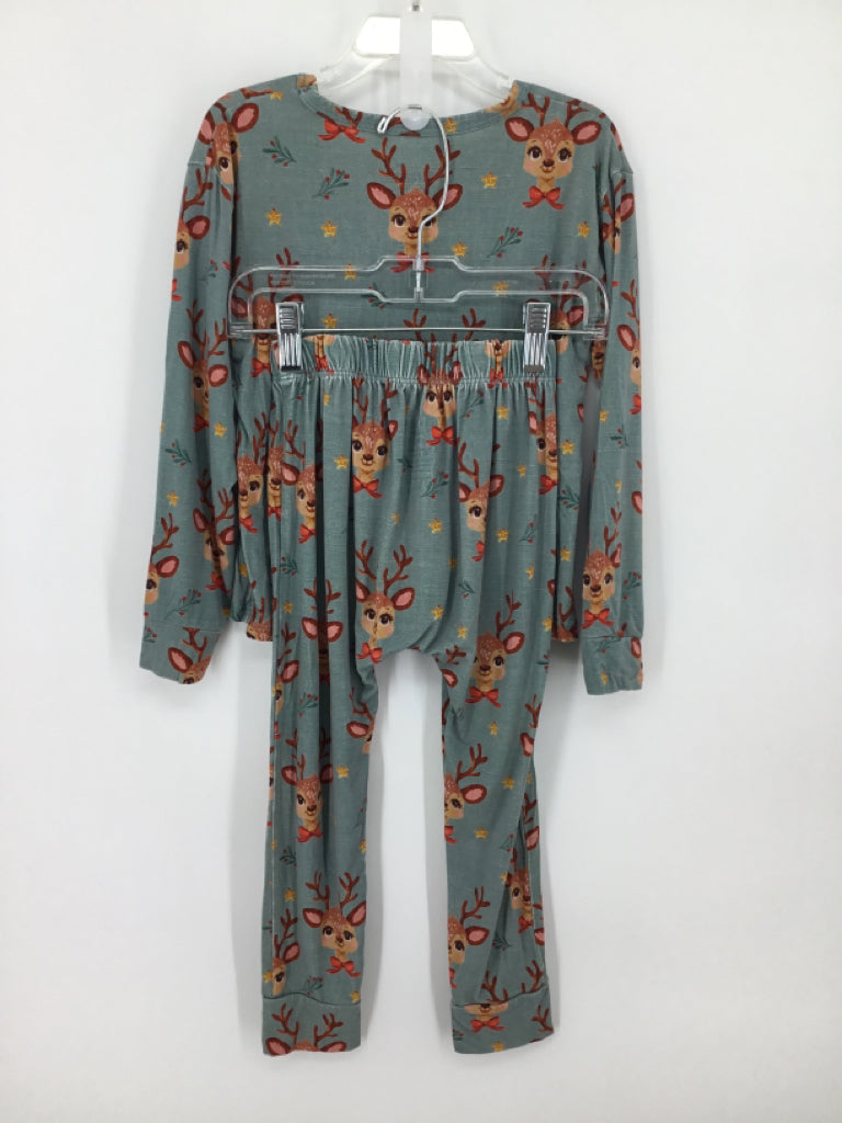 Velveteen Child Size 4 Blue Christmas Pajamas