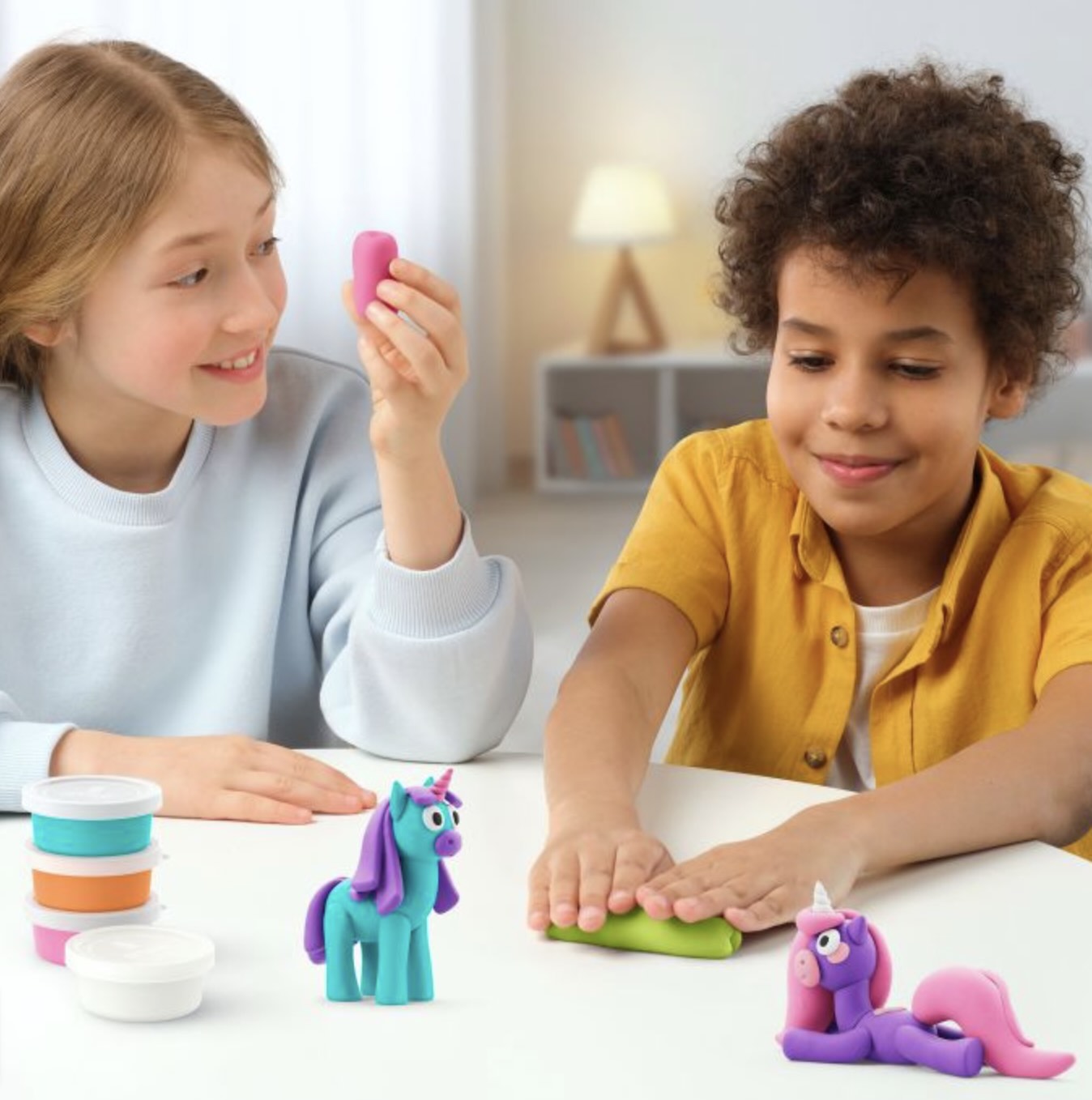 Fat Brain Toys - Hey Clay Rainbow Unicorns