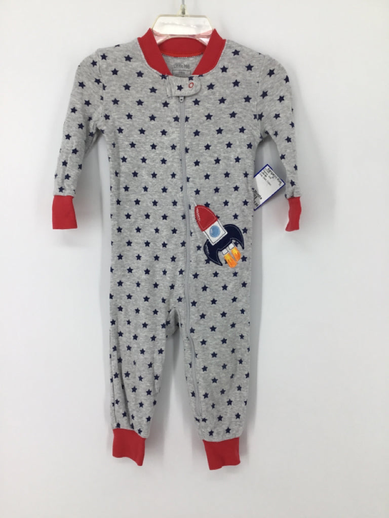 Little Me Child Size 18 Months Gray Stars Pajamas - boys