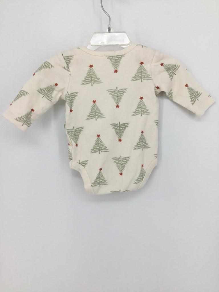 Rabbit + Bear Child Size 0-3 Months White Christmas Onesie
