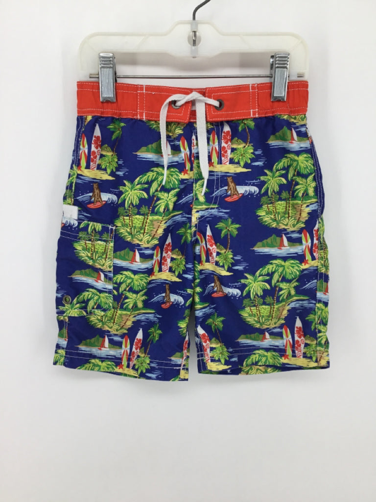 Hanna Andersson Child Size 4 Blue Tropical Swimwear - boys