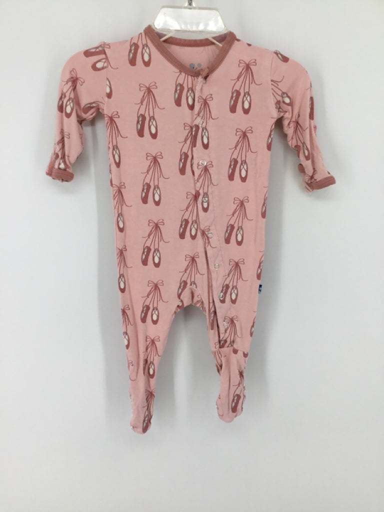 Kickee Pants Child Size 0-3 Months Pink Sleepers
