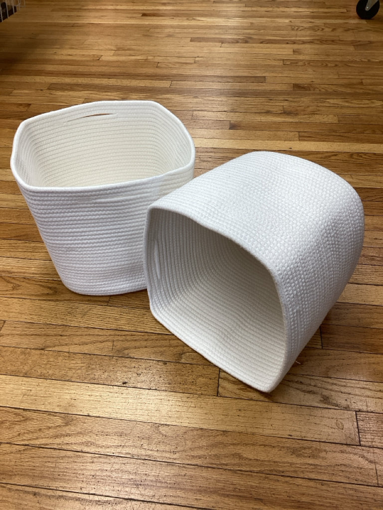 Set of 2 Woven Storage Bins