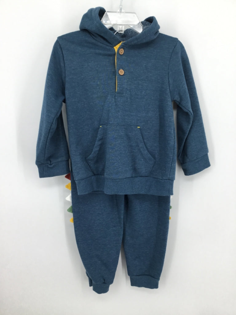 Little Lad Child Size 2 Blue Solid Outfit - boys