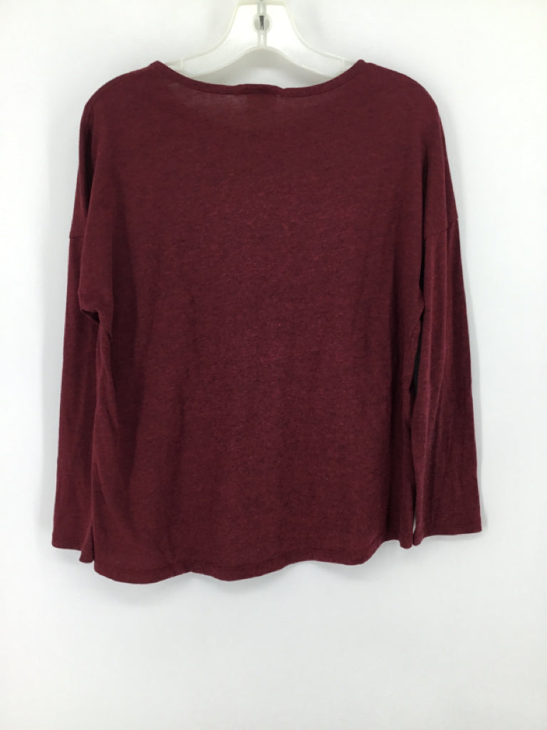 Zara Child Size 10 Burgundy T-shirt - girls