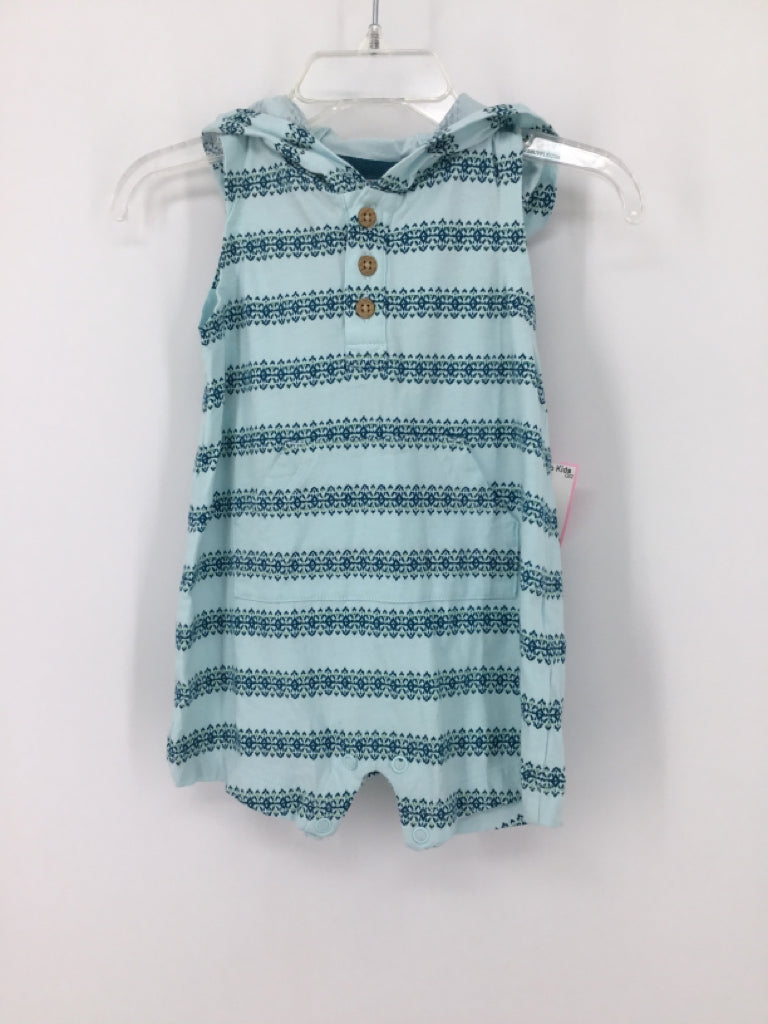 Carter's Child Size 6 Months Blue Print Outfit - boys