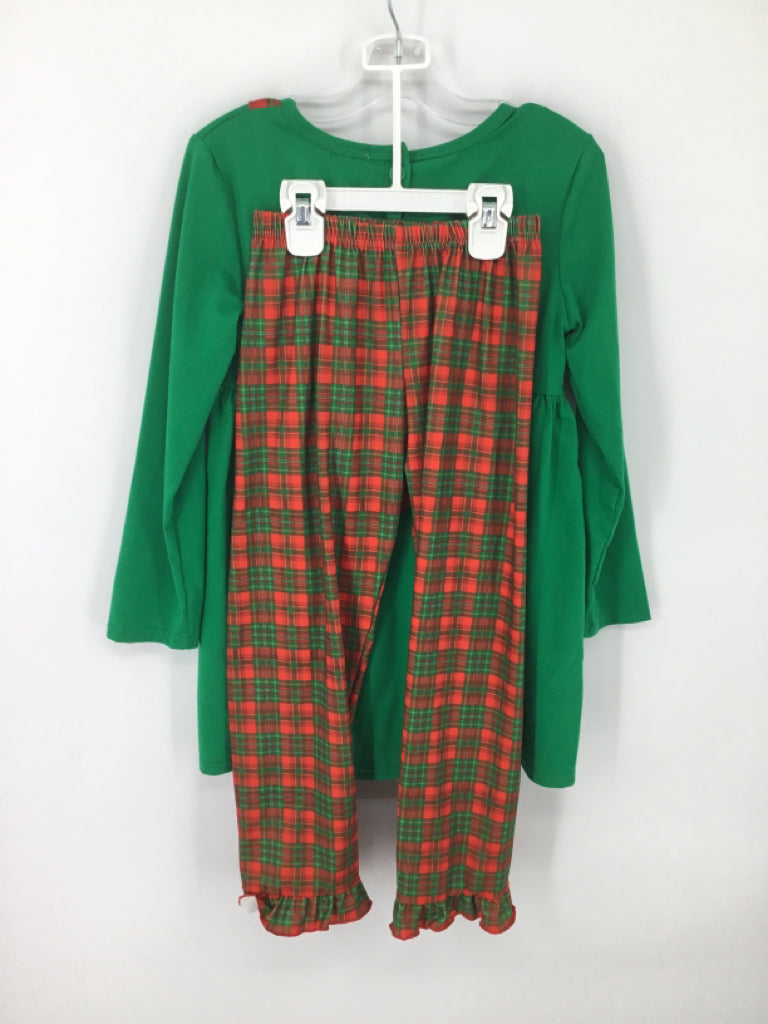 Down By the Bay Child Size 8 Green Christmas Outfit