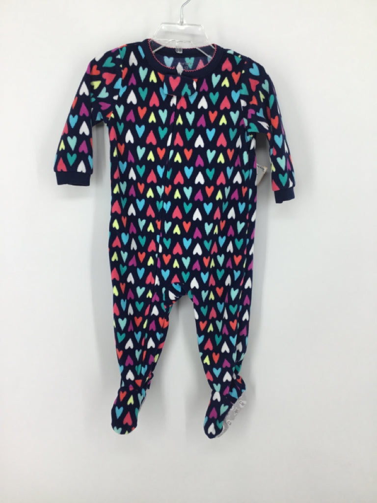 Carter's Child Size 12 Months Navy Sleepers