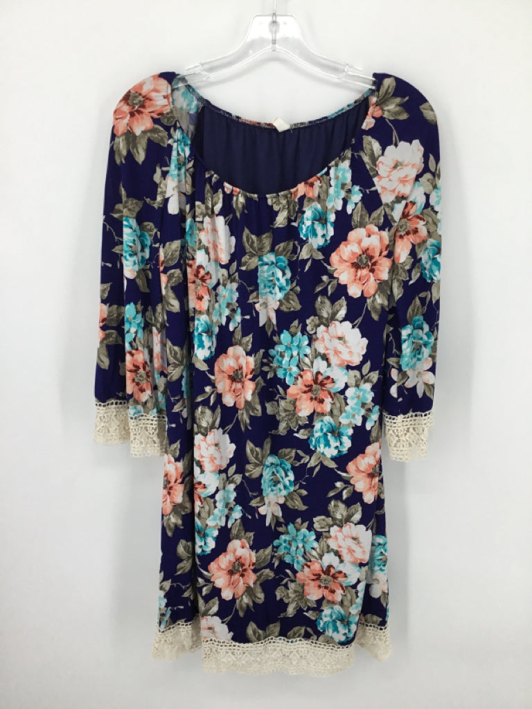 Pink Blush Size M Poly Blend Dress - Maternity