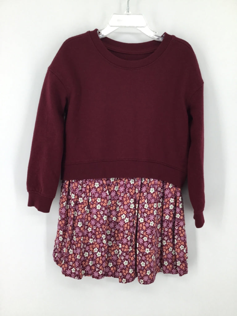 Cat & Dogma Child Size 5 Burgundy Dress - girls