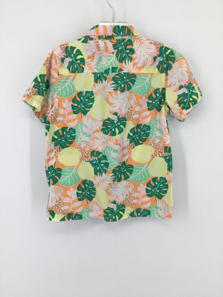 Janie and Jack Child Size 6 Green Print Shirt - boys
