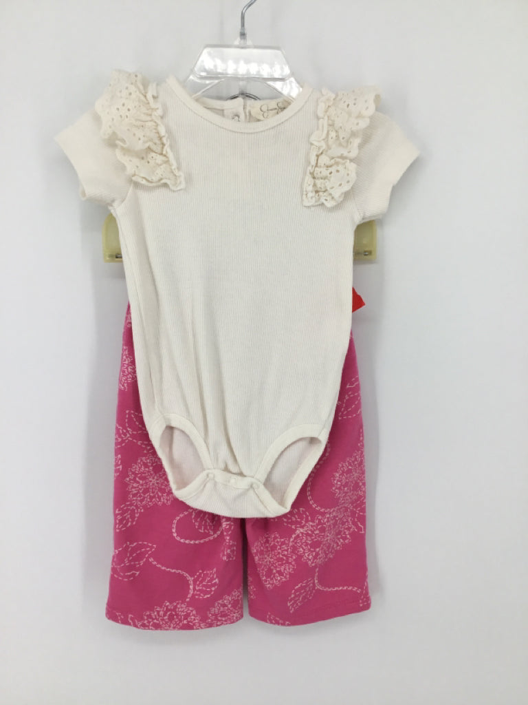 Jessica Simpson Child Size 6-9 Months Cream Outfit - girls