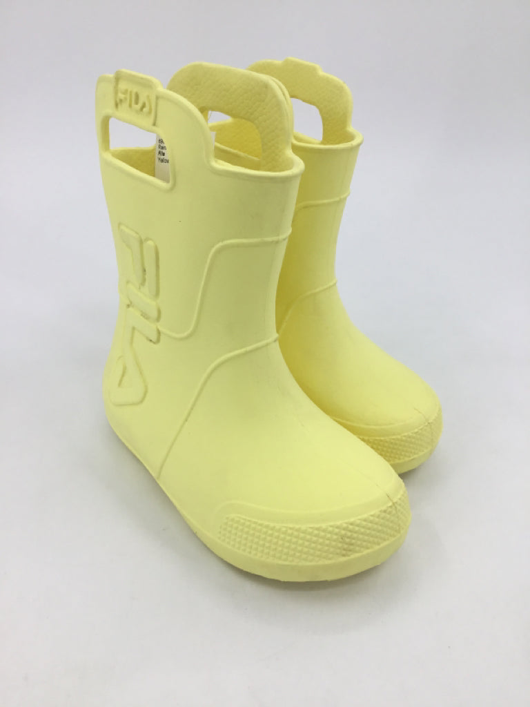 Fila Child Size 13 Yellow Rain/Snow Boots