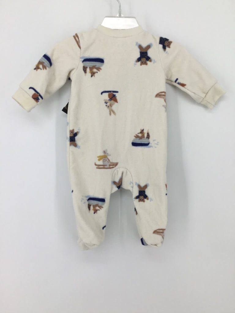 Carter's Child Size 3 Months White Sleepers