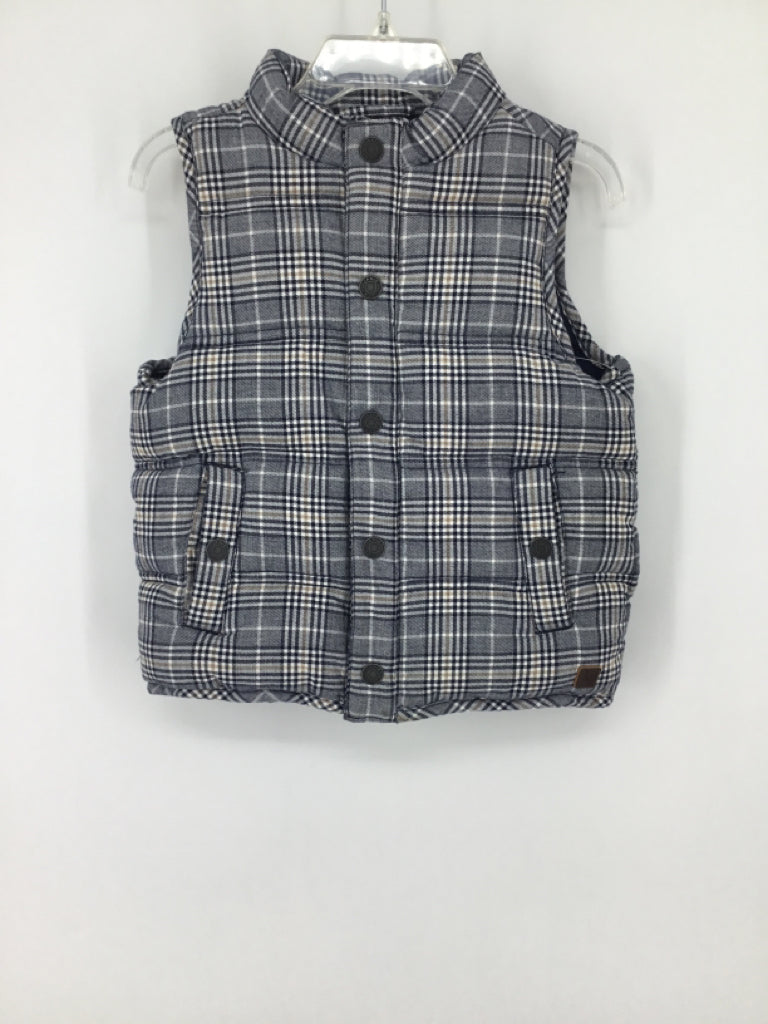 Janie and Jack Child Size 2 Navy Plaid Outerwear - boys