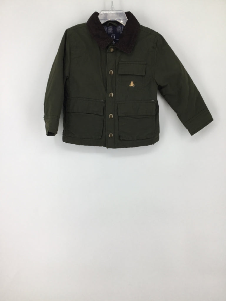 Baby Gap Child Size 2 Green Solid Jacket - boys