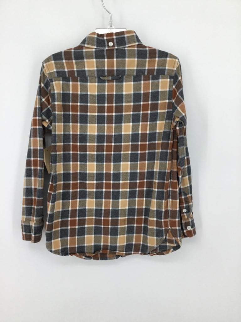Janie and Jack Child Size 5 Tan Checkered Shirt - boys