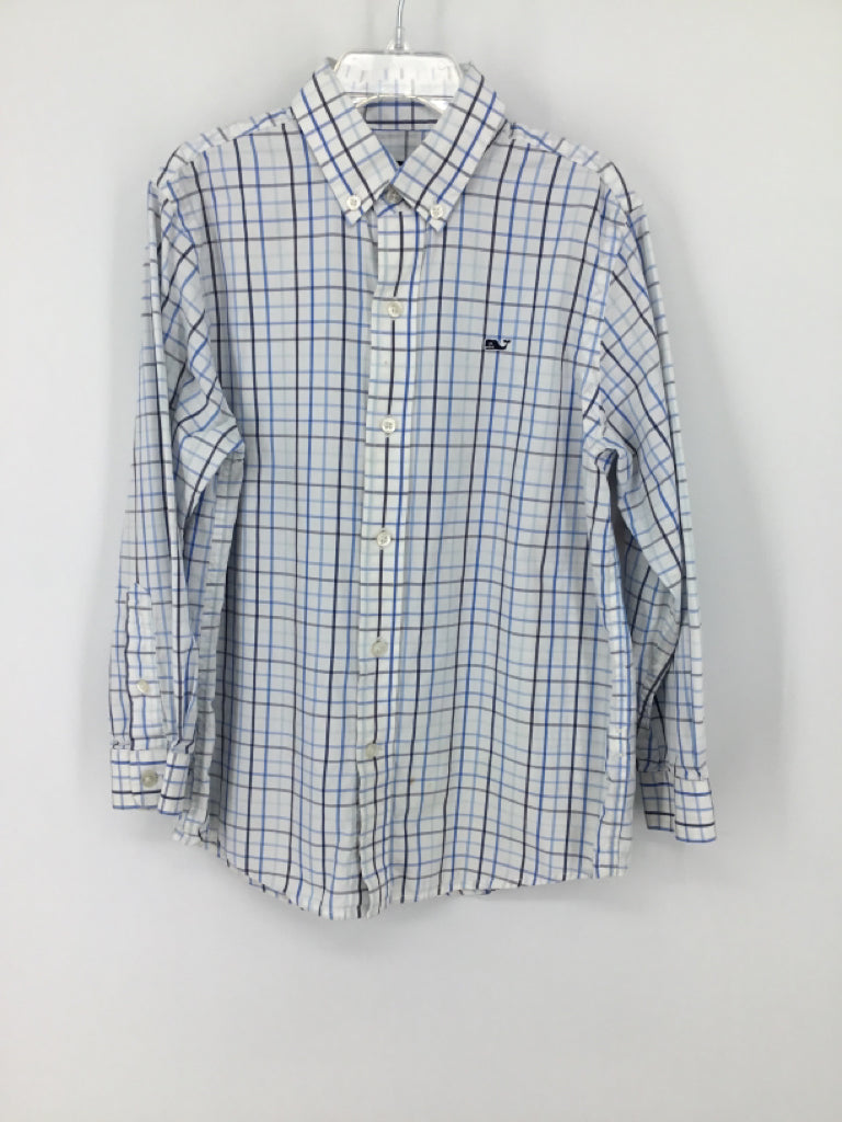 vineyard vines Child Size 6 Blue Checkered Shirt - boys