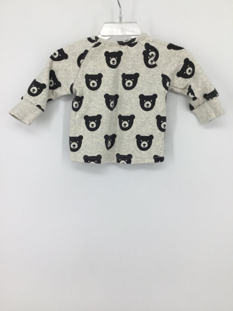 Little One Shop Child Size 3-6 Months Gray Print Shirt - boys