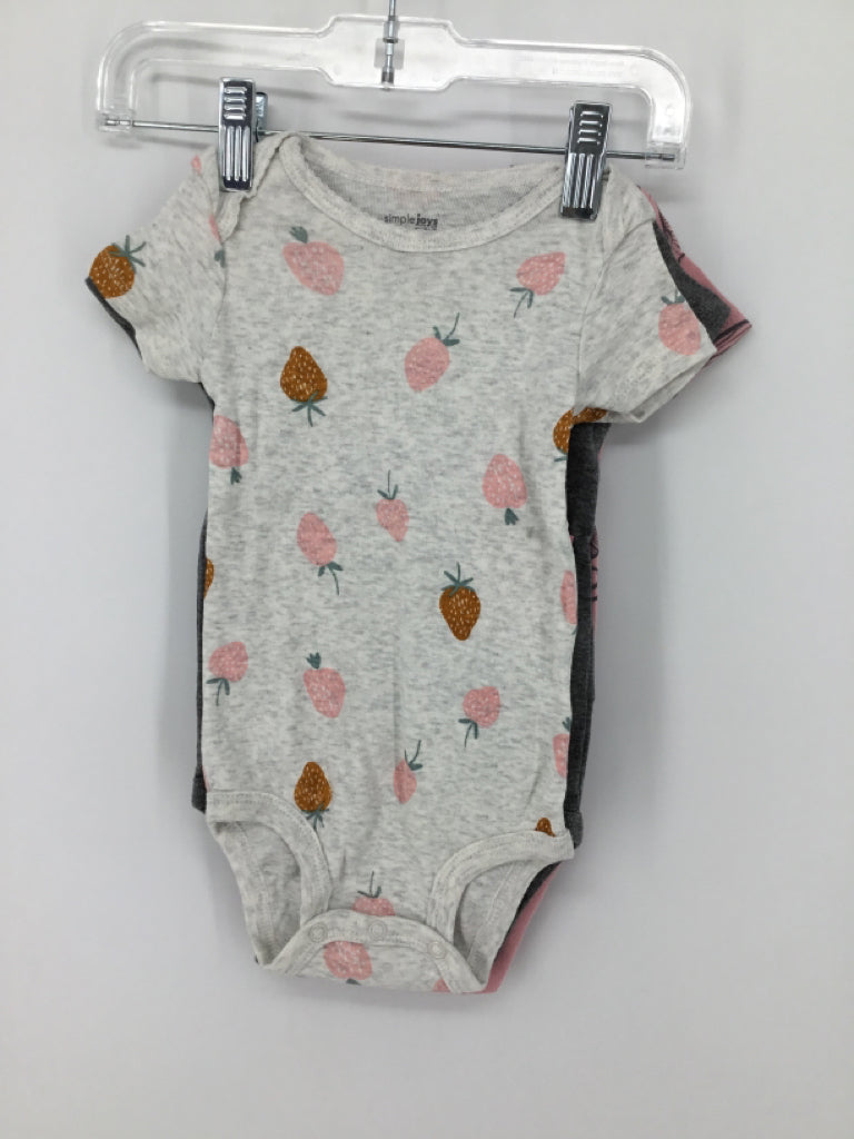 Simple Joys made by Carters Child Size 3-6 Months Gray Onesie