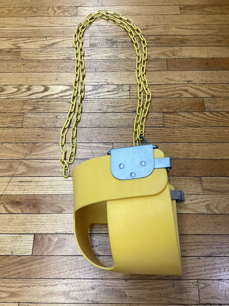 Outdoor High-back Yellow Bucket Toddler Swing Seat w/ Buckle