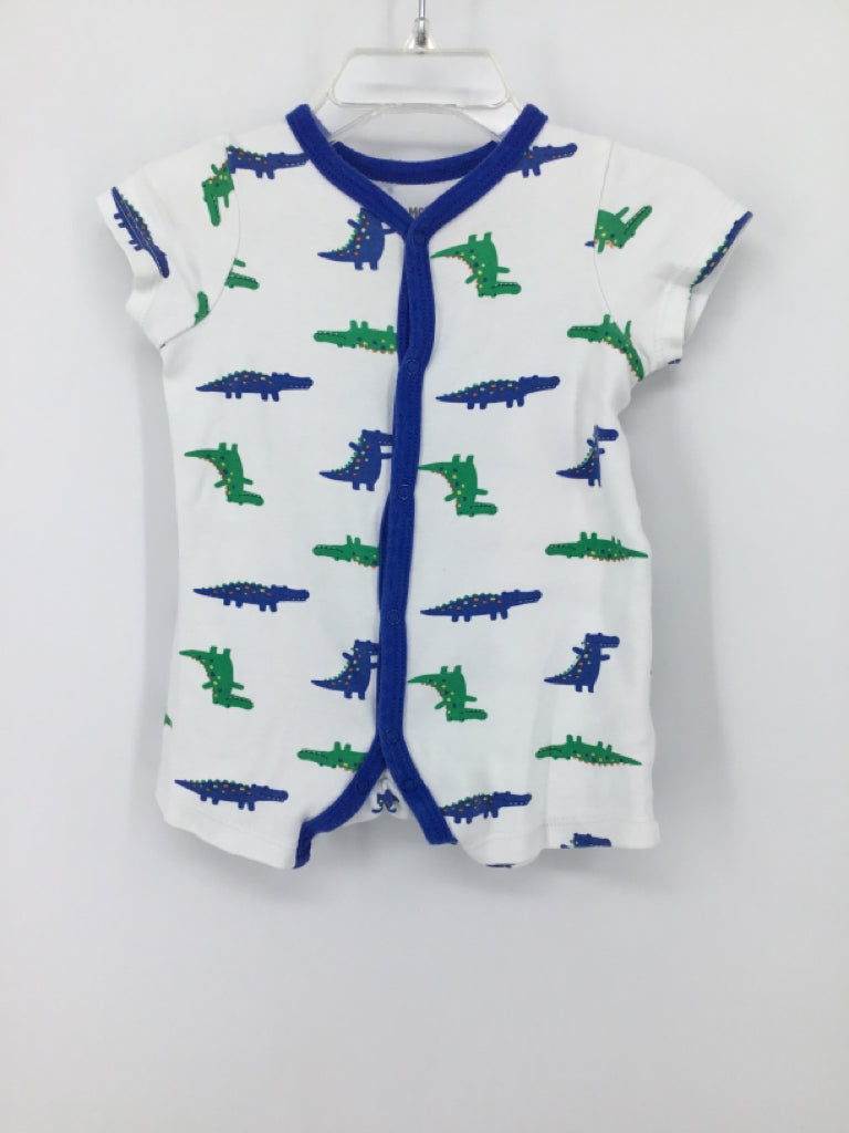 Little Me Child Size 6 Months Blue Print Outfit - boys