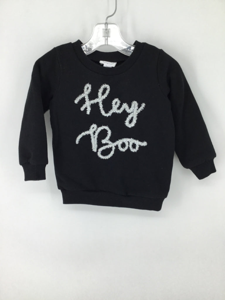 Mudpie Child Size 12-18 Months Black Halloween Sweatshirt