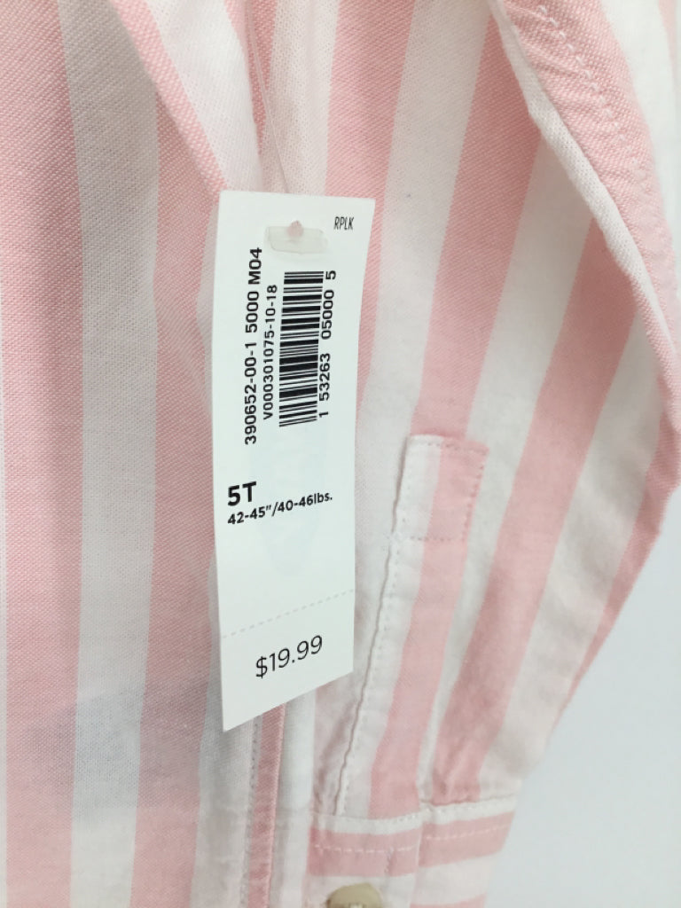 Old Navy Child Size 5 Pink Stripe Shirt - boys