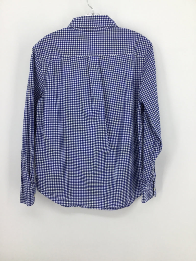 Ralph Lauren Child Size 10 Blue Gingham Shirt - boys