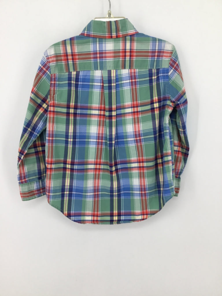 Ralph Lauren Child Size 3 Blue Plaid Shirt - boys
