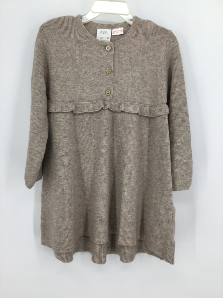 Zara Child Size 2 Tan Dress - girls