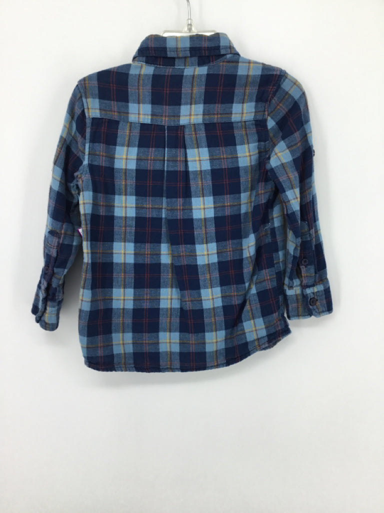 Andy & Evan Child Size 3 Blue Plaid Shirt - boys