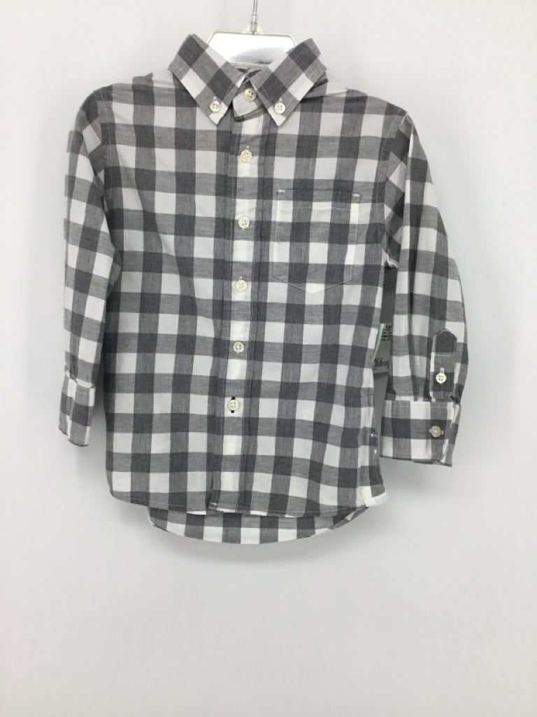 Crewcuts Child Size 2 Gray Gingham Shirt - boys