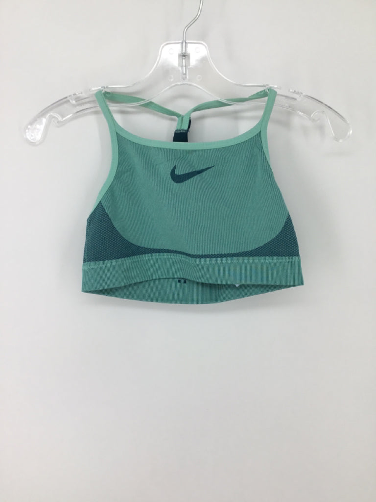 Nike Child Size 10 Green Sports Bra - girls